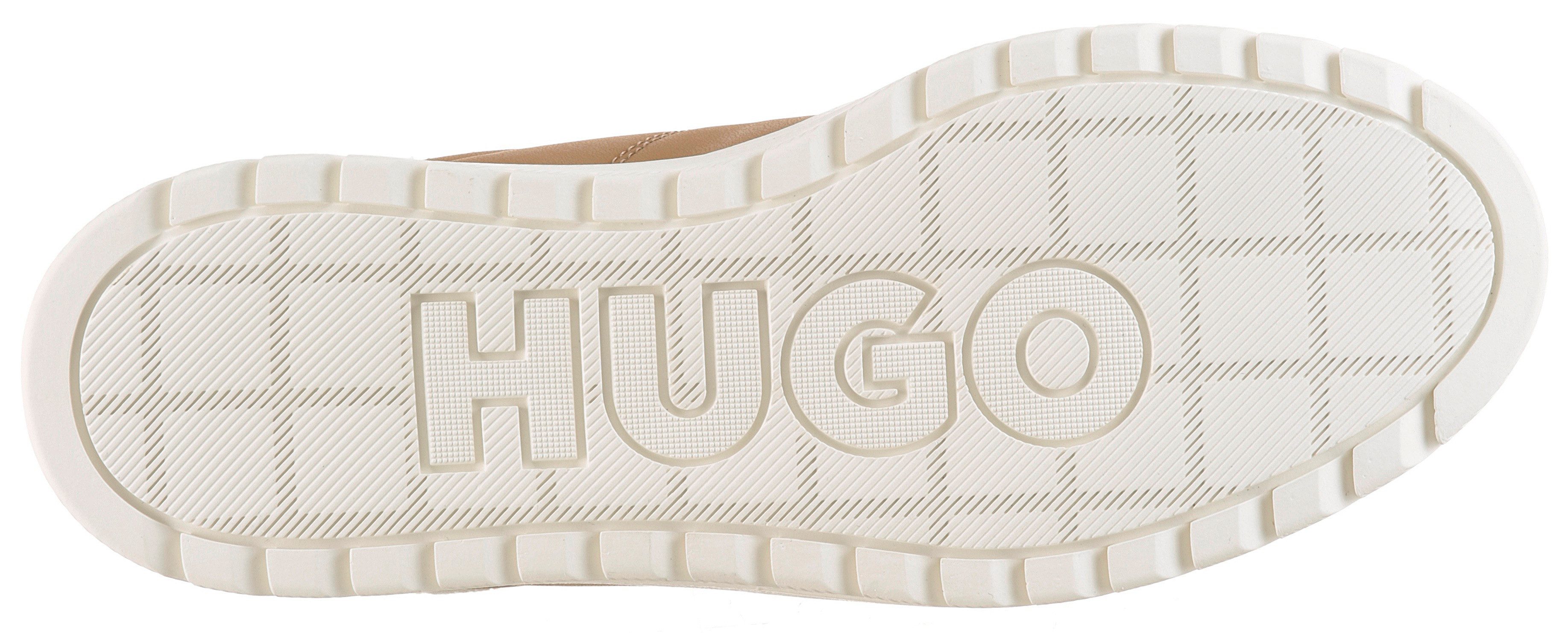 HUGO Lyssa_Tenn Plateausneaker Schnürschuh, Halbschuh, Freizeitsneaker mit Anziehlasche