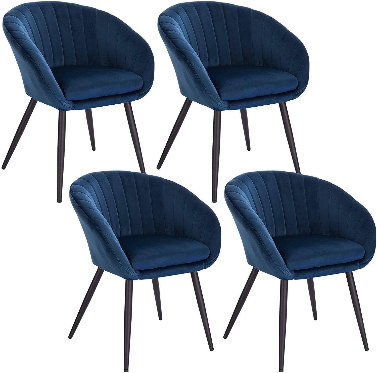 JYMTOM Esszimmerstühle 2er Set Küchenstuhl Polsterstuhl Wohnzimmerstuhl Sessel,Blau 2pc