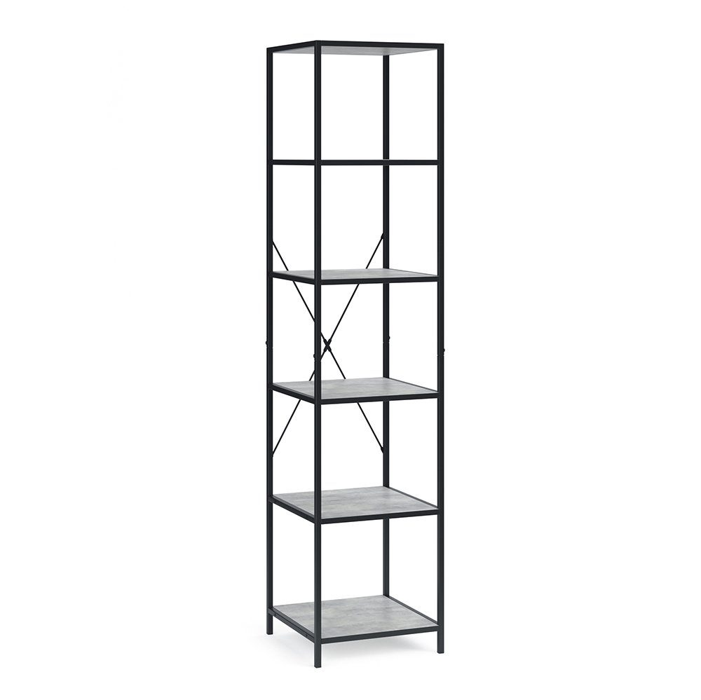 Vicco Raumteilerregal Fyrk, Beton/Schwarz, 40 x 174 cm, 1-tlg.