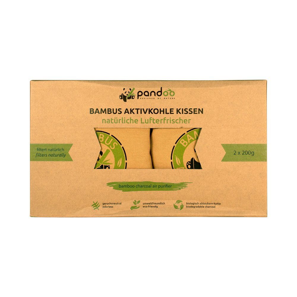 pandoo Filterbeutel Natürliche Lufterfrischer mit Bambus Aktivkohle, 0.2 kg, (Set, 2-St), Aktivkohle – Bild 5 von 5