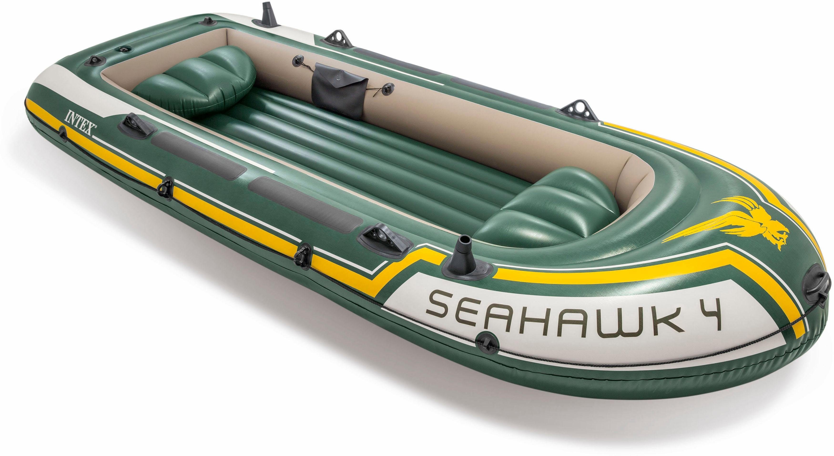 Intex Schlauchboot Seahawk 4, (Set, -, mit 2 Paddeln und Luftpumpe)