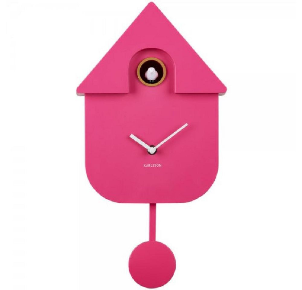 Karlsson Uhr Kuckucksuhr Wall Clock Modern Cuckoo Hellpink (41cm)