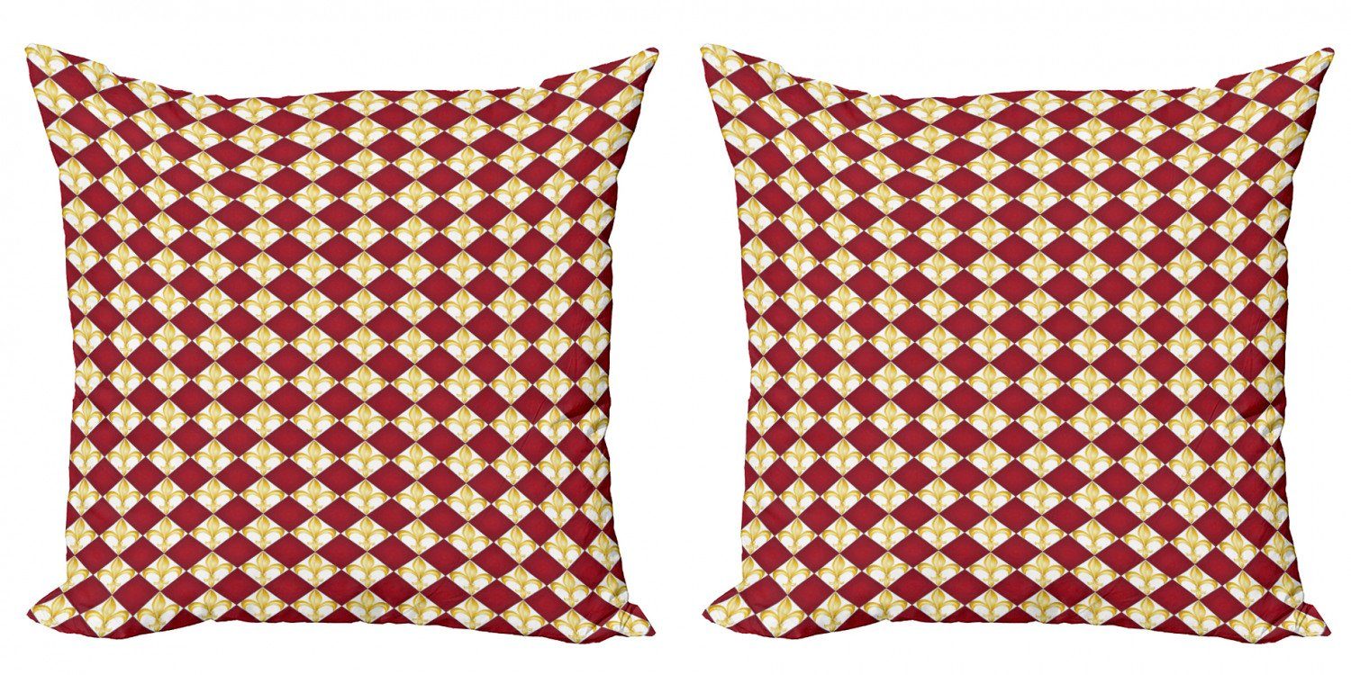 Heraldik Abakuhaus Stück), Kissenbezüge Doppelseitiger Accent Lis (2 Digitaldruck, geometrische Fleur De Modern