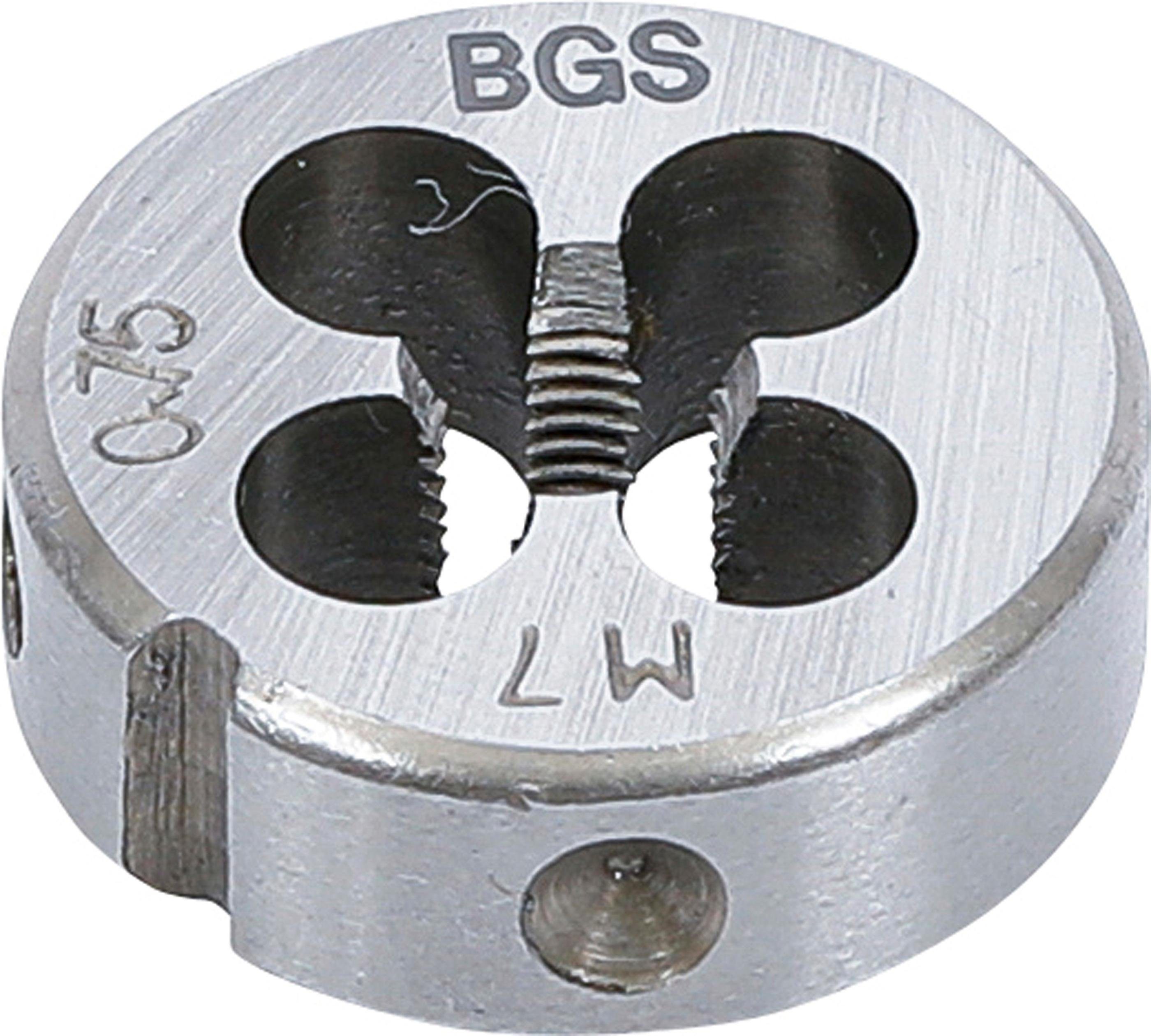 BGS technic Gewindeschneideisen Gewindeschneideisen, M7 x 0,75 x 25 mm