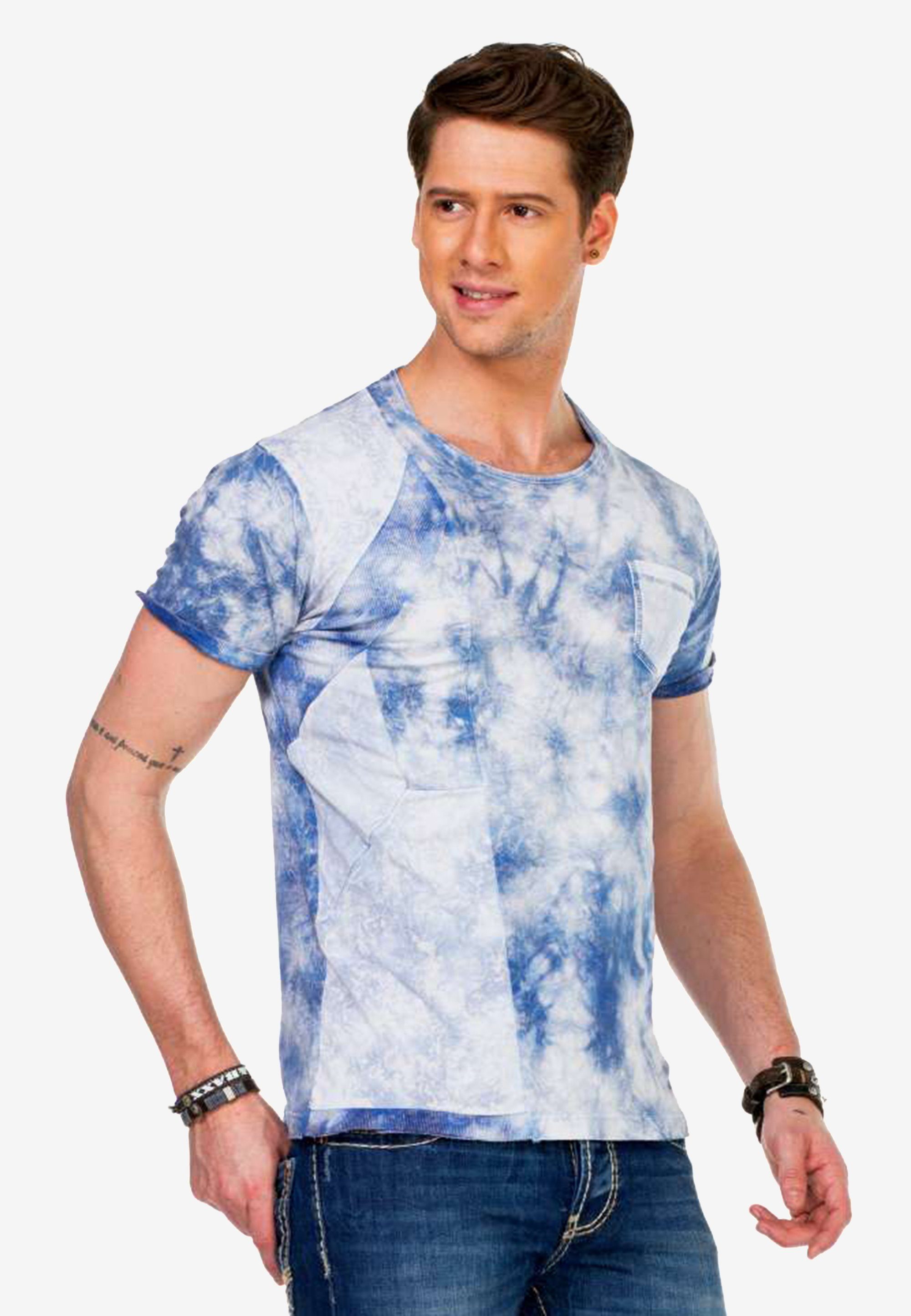 T-Shirt Waschung Cipo hellblau & Batik Baxx mit