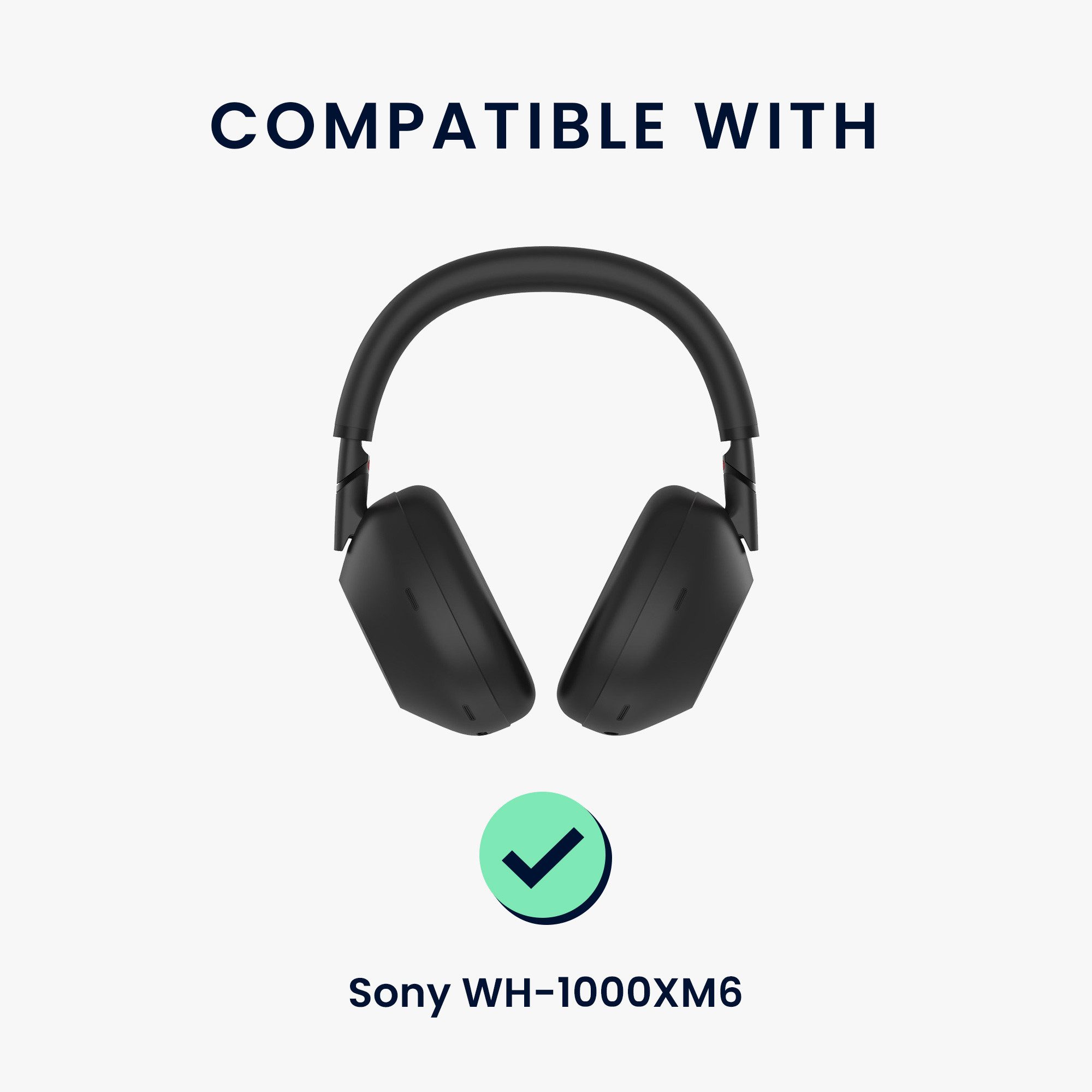 kwmobile Kopfhörer-Schutzhülle 3in1 Kopfhörer Case für Sony WH-1000XM6, Silikon Schutzhülle für Ohrhörer - Schwarz