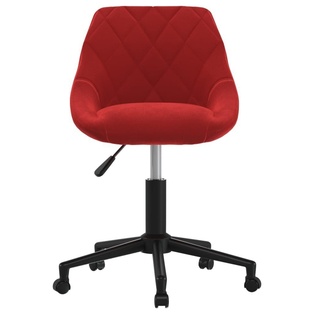 vidaXL Bürostuhl Bürostuhl Drehbar Weinrot Samt (1 St)