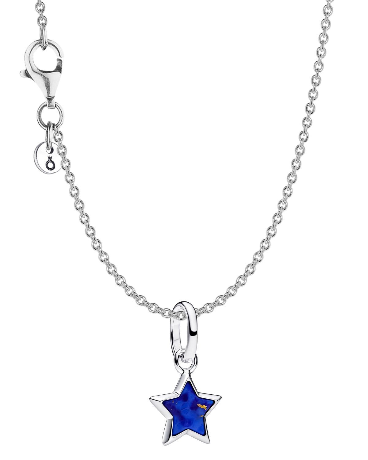 Kette mit Anhänger Geschenkset Silber Mini Blauer Stern
