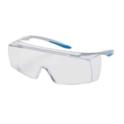 Uvex Arbeitsschutzbrille, (1St), supravision clean hellblau/weiß