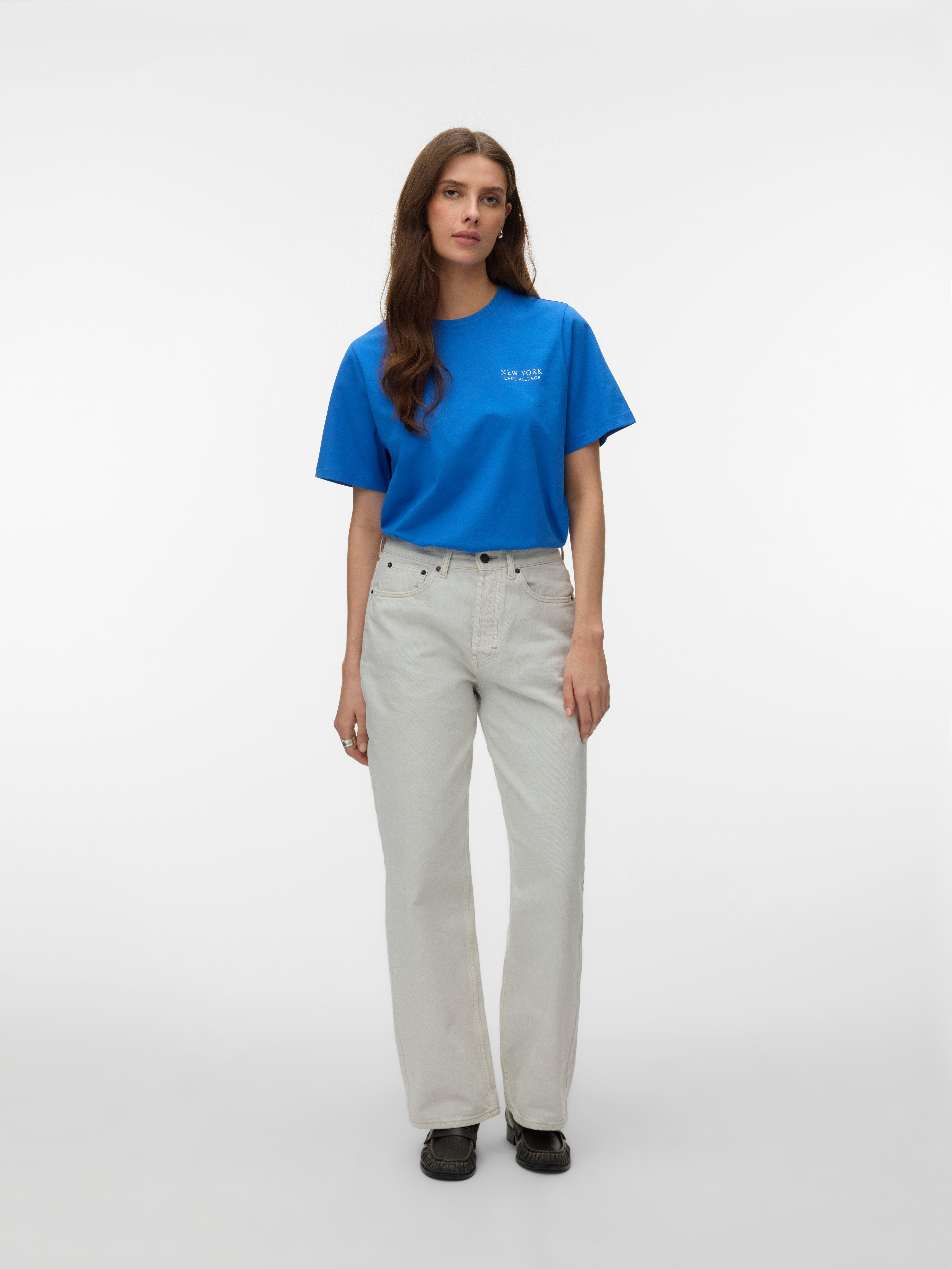 Vero Moda Kurzarmshirt VMYVONNE CATY SS TOP BOX JRS mit Rückenprint – Bild 4 von 5
