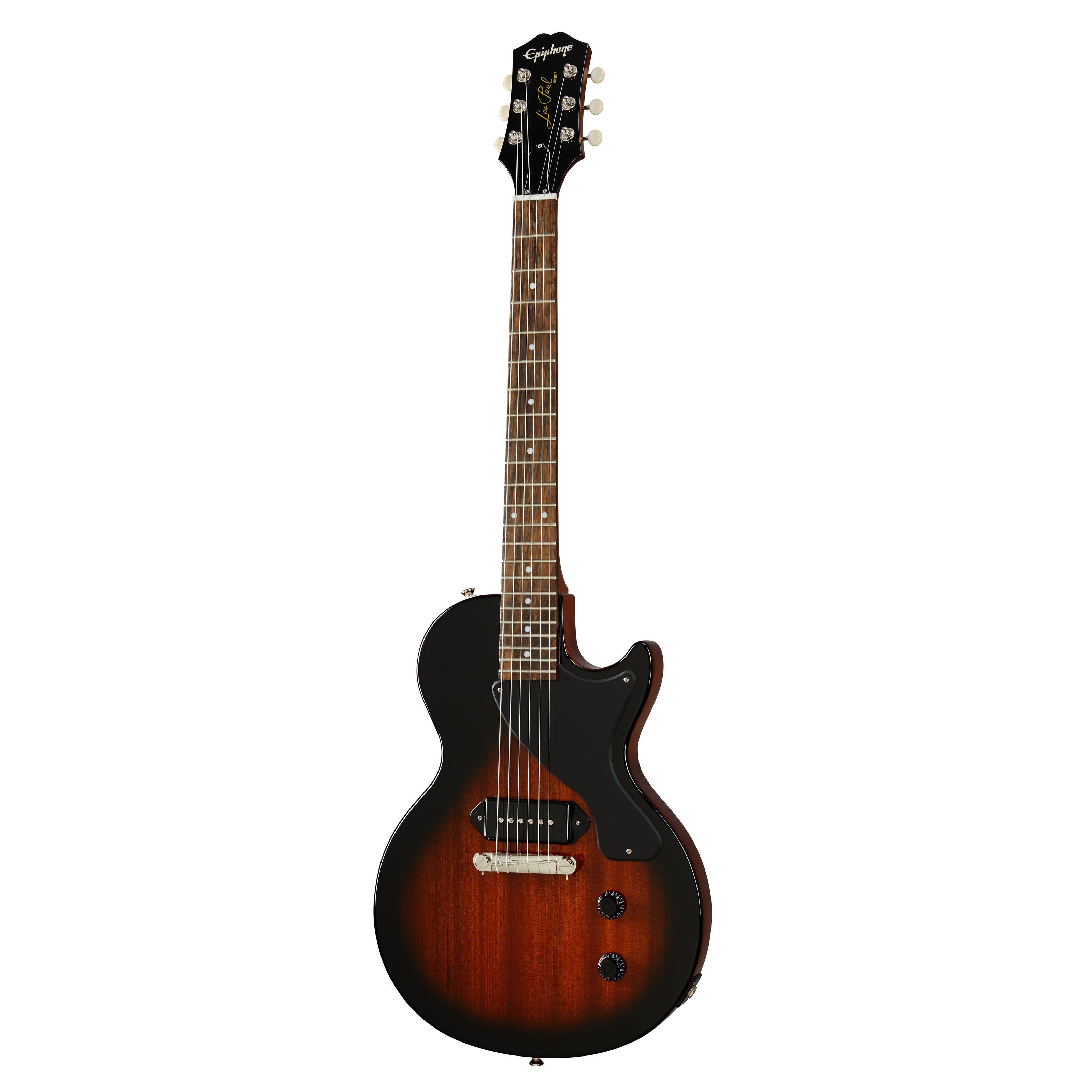 Epiphone E-Gitarre, Les Paul Junior Tobacco Sunburst - Single Cut E-Gitarre