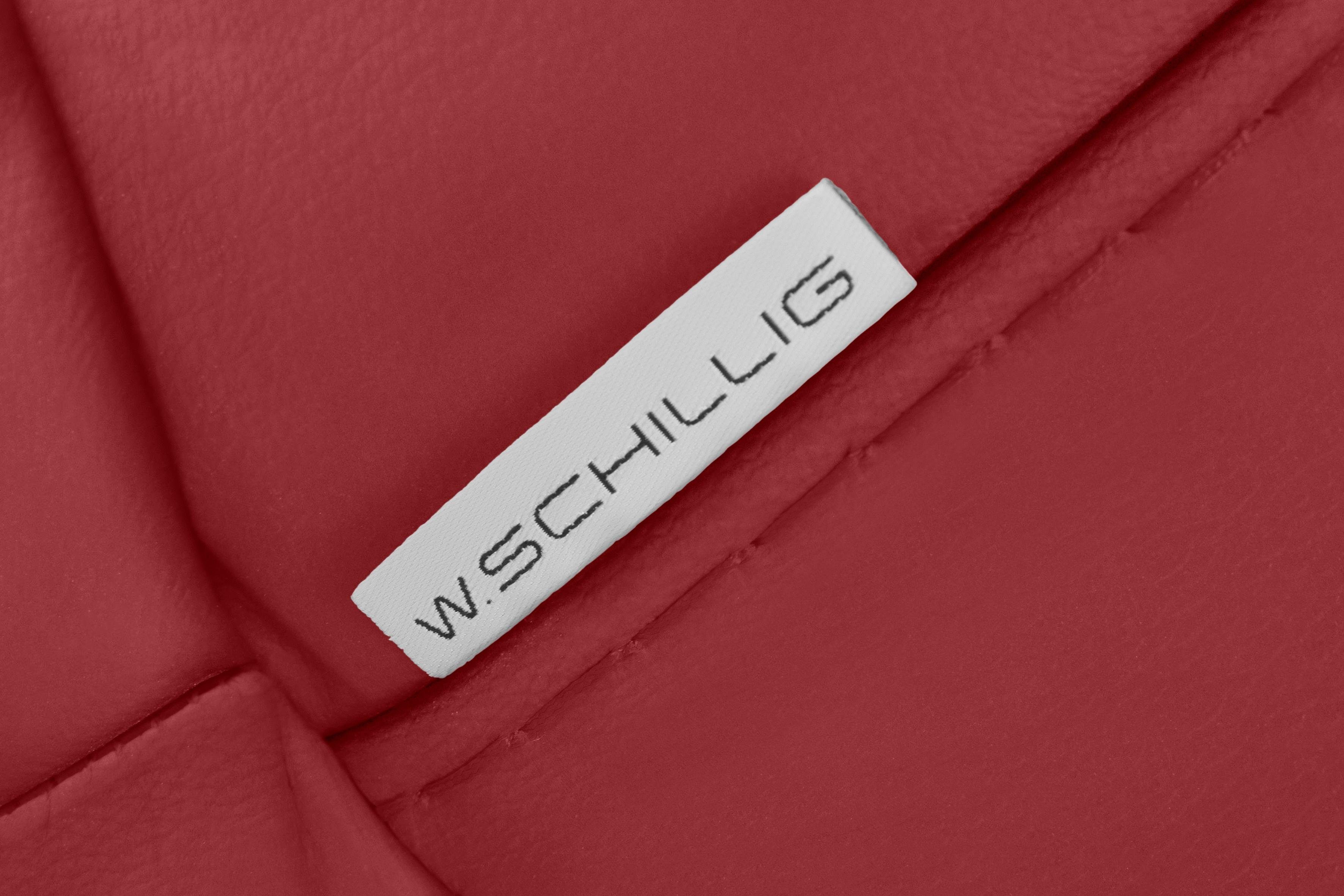 2,5-Sitzer glänzend, cm in W.SCHILLIG Breite 212 mit montanaa, Metallfüßen Chrom