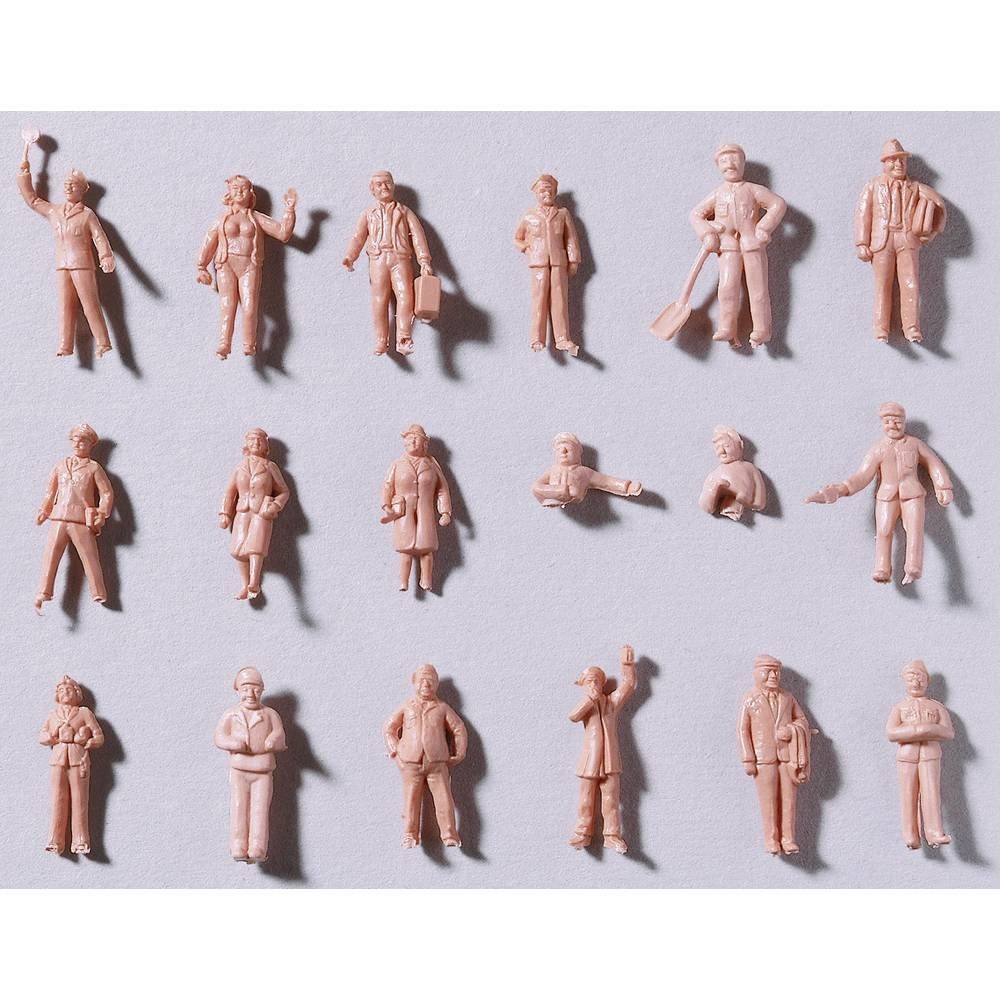 Modelleisenbahn-Figur H0 Figuren "Bahnhof" 60er Set farblos 21 717