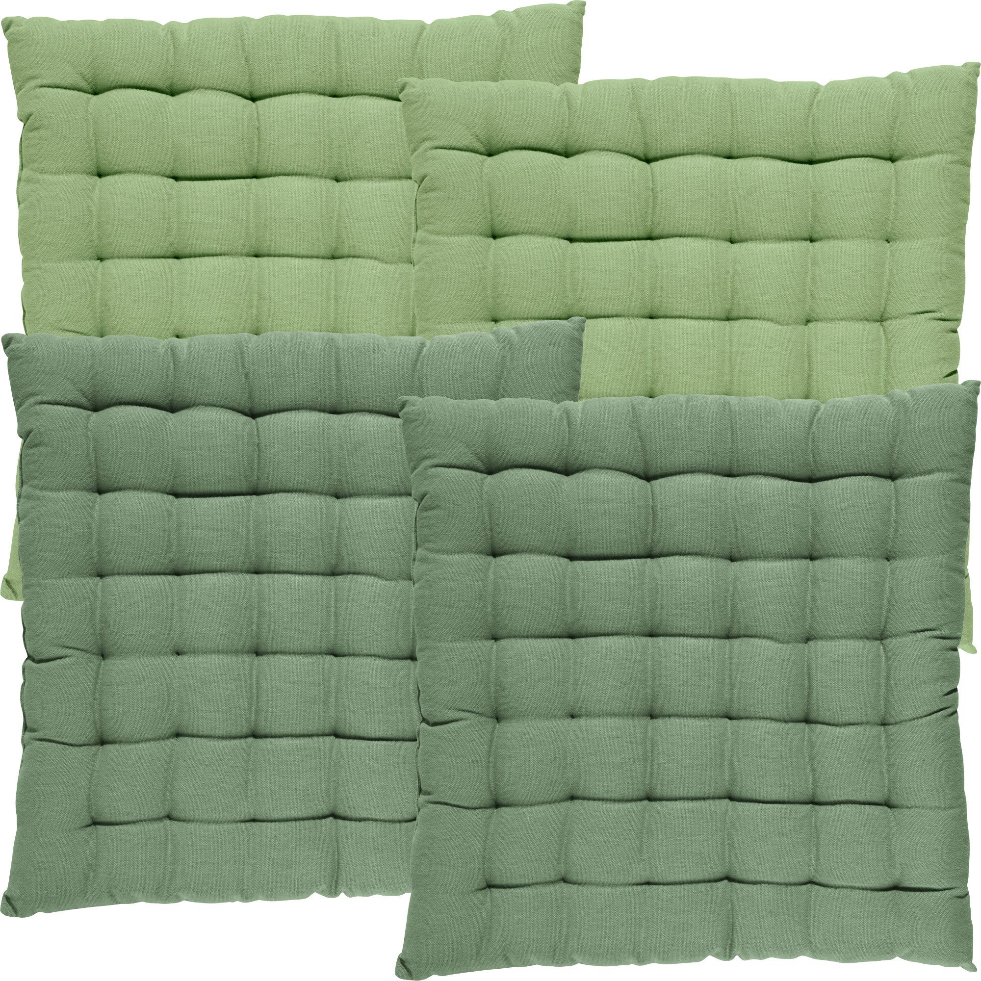 REDBEST Stuhlkissen Stuhlkissen "Tulsa" 4er-Pack, Uni