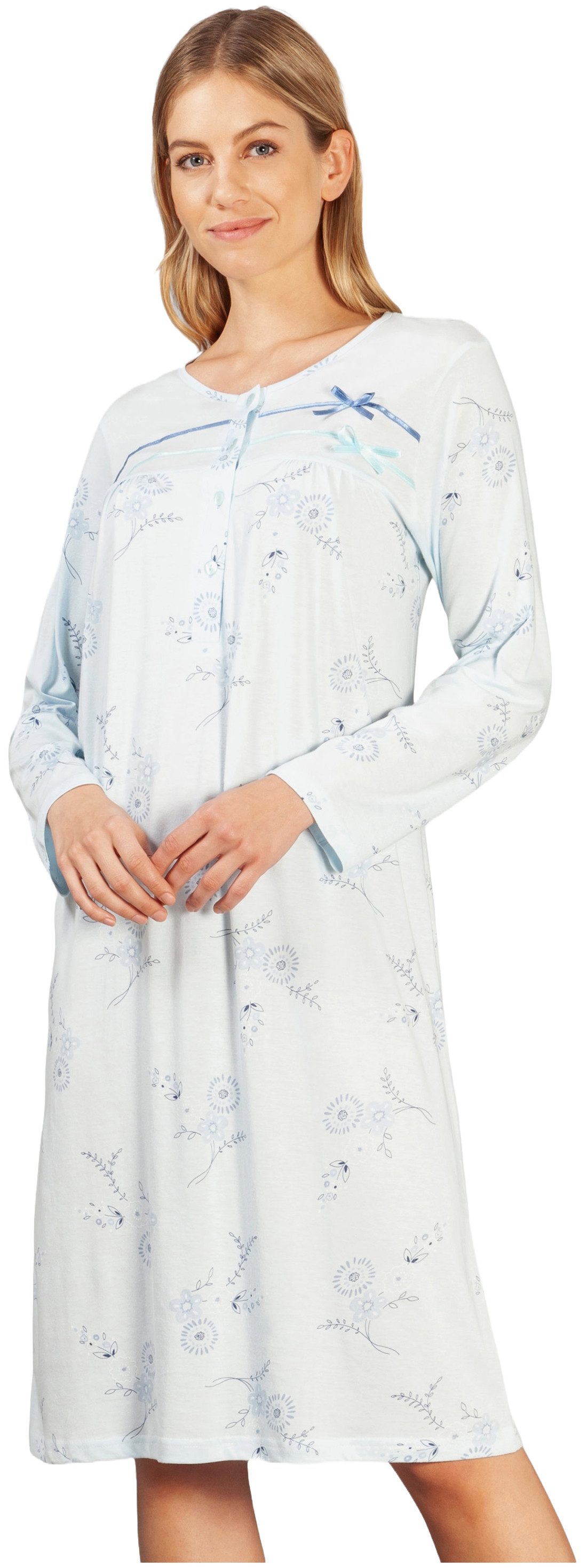 Hajo Nachthemd Damen Nachthemd (1-tlg) langer Arm