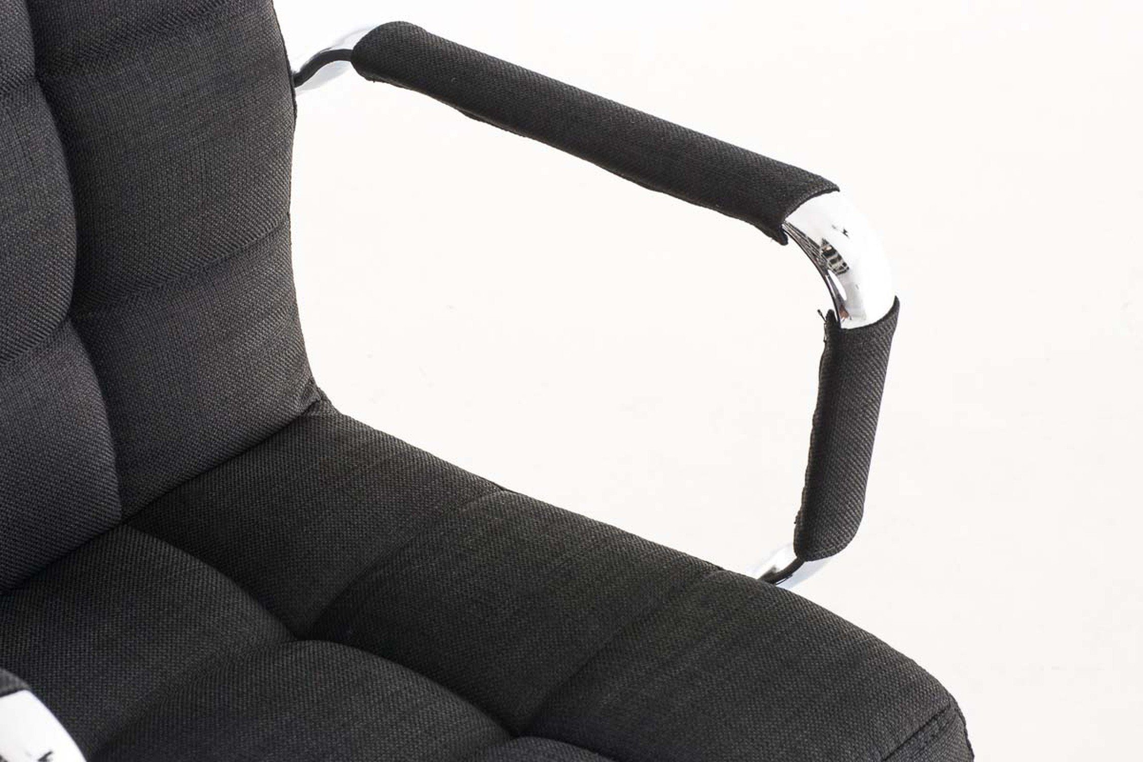 Sitzfläche: (Schreibtischstuhl, Gestell: TPFLiving Chefsessel, chrom Bürostuhl Rückenlehne V2 Deal - bequemer Drehstuhl, - und höhenverstellbar schwarz XXL), 360° Stoff drehbar Metall Bürostuhl mit