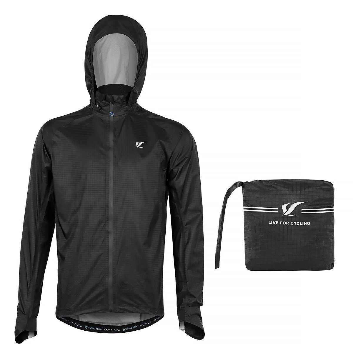 MidGard Fahrradjacke Fahrrad Jacke mit Kapuze, Regenjacke Windjacke Joggingjacke Windproof