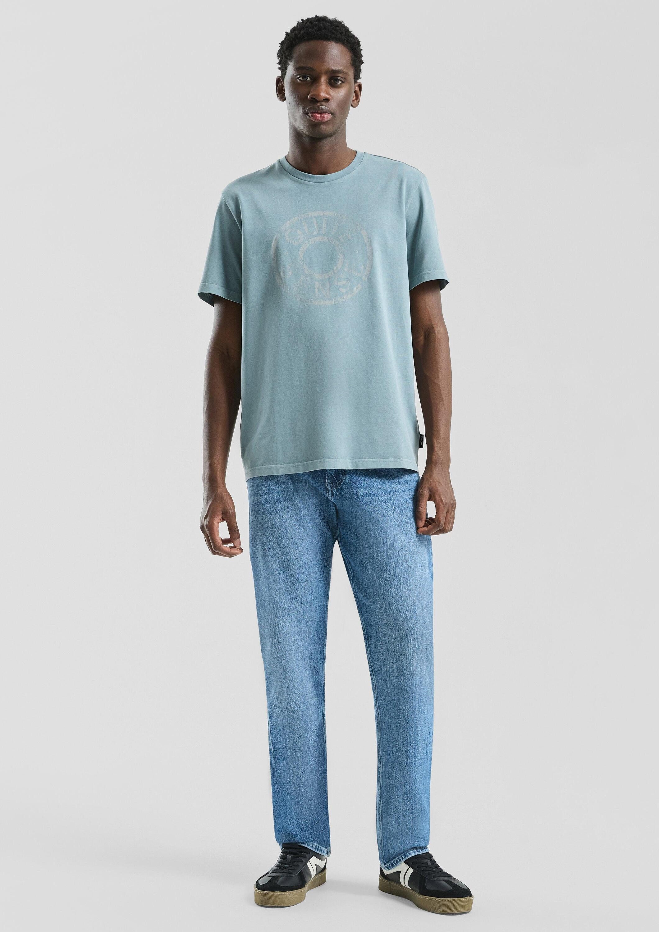 QS Kurzarmshirt T-Shirt T-Shirt mit Frontprint