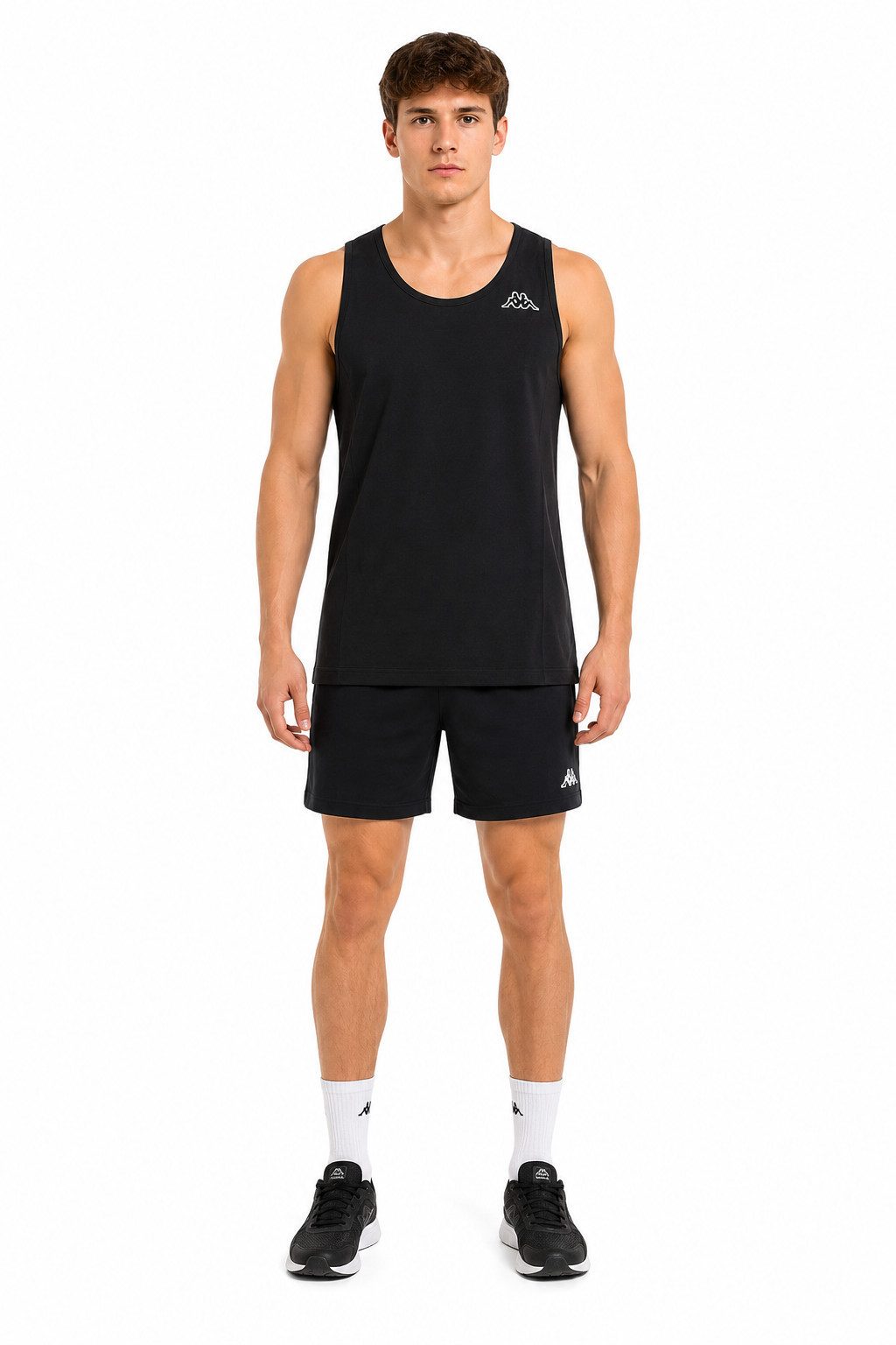 Kappa Tanktop Tanktop im lockeren Schnitt Schwarz XL