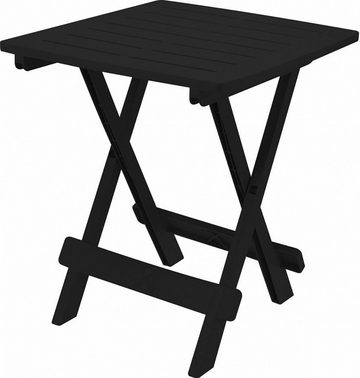 Koopman Gartenlounge-Set Schwarz, (3-tlg), Gartenmöbel, 1 Klapptisch, 2 Stühle, Kunststoff, Beistelltisch