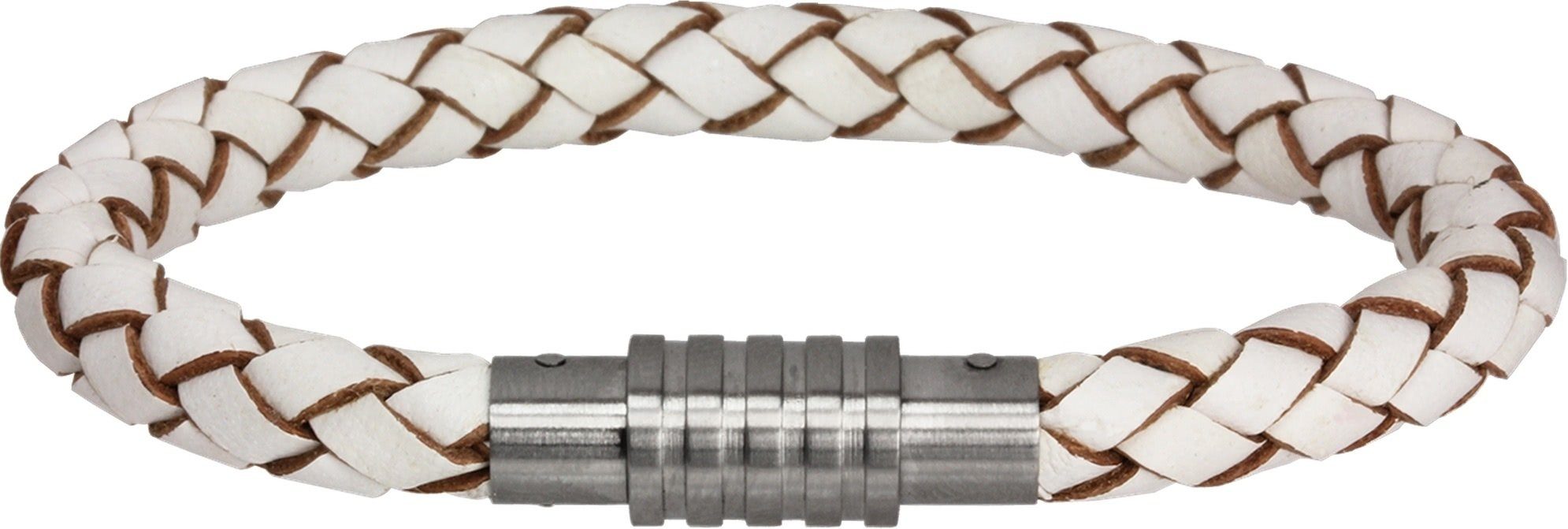 Amello Edelstahlarmband Amello Armband weiß Herren Armschmuck (Armband), Herren Armband ca. 19cm, Edelstahl (Stainless Steel), Farbe: weiß