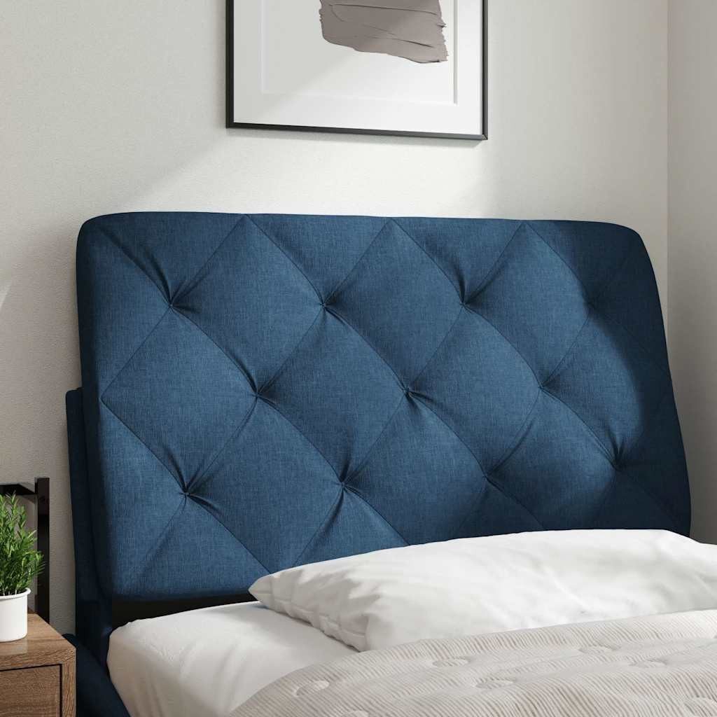 vidaXL Bett Kopfteil-Kissen Blau 80 cm Stoff (1-tlg) günstig online kaufen