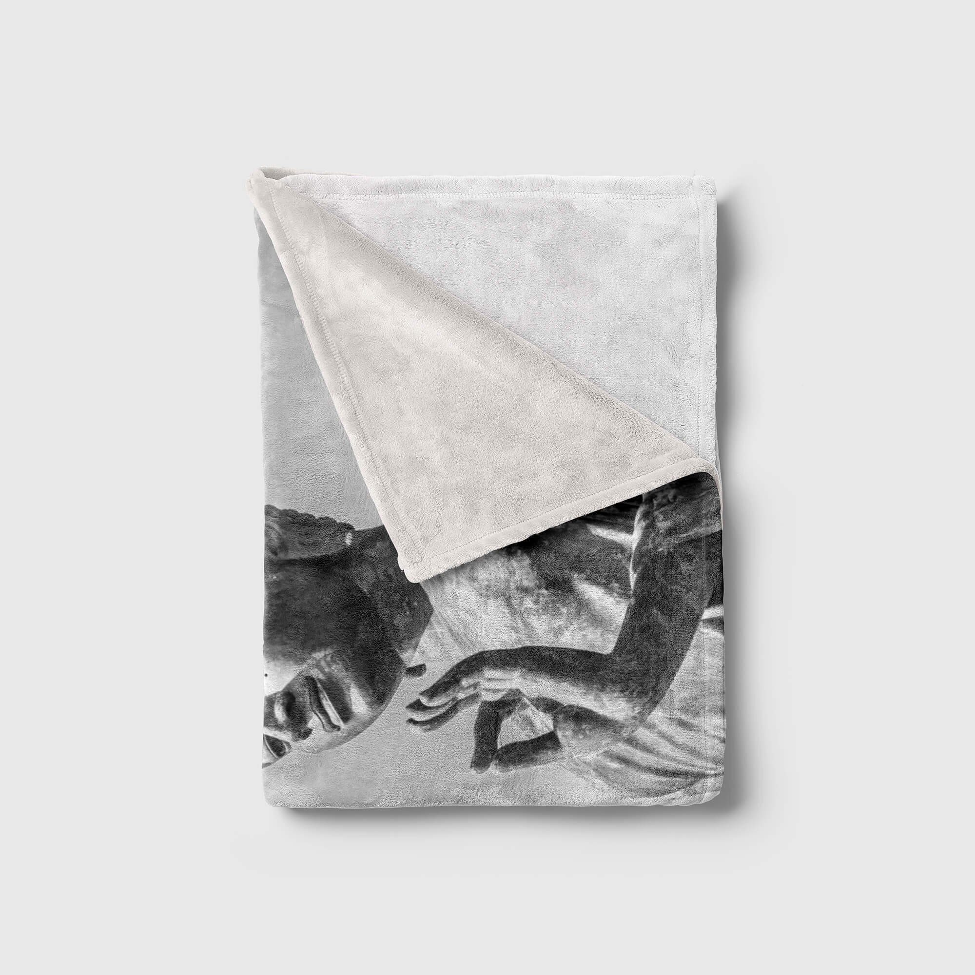 Sinus Art Baumwolle-Polyester-Mix Buddha Handtuch mit Strandhandtuch Fotomotiv Saunatuch (1-St), Handtuch Buddhismus, Handtücher Kuscheldecke