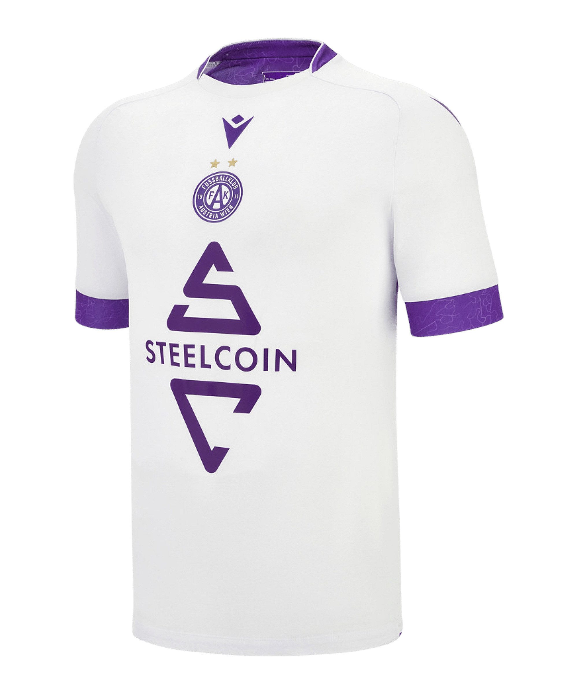 Macron Fußballtrikot Macron FK Austria Wien Trikot Away 2025/2026 Weiß Teamsport