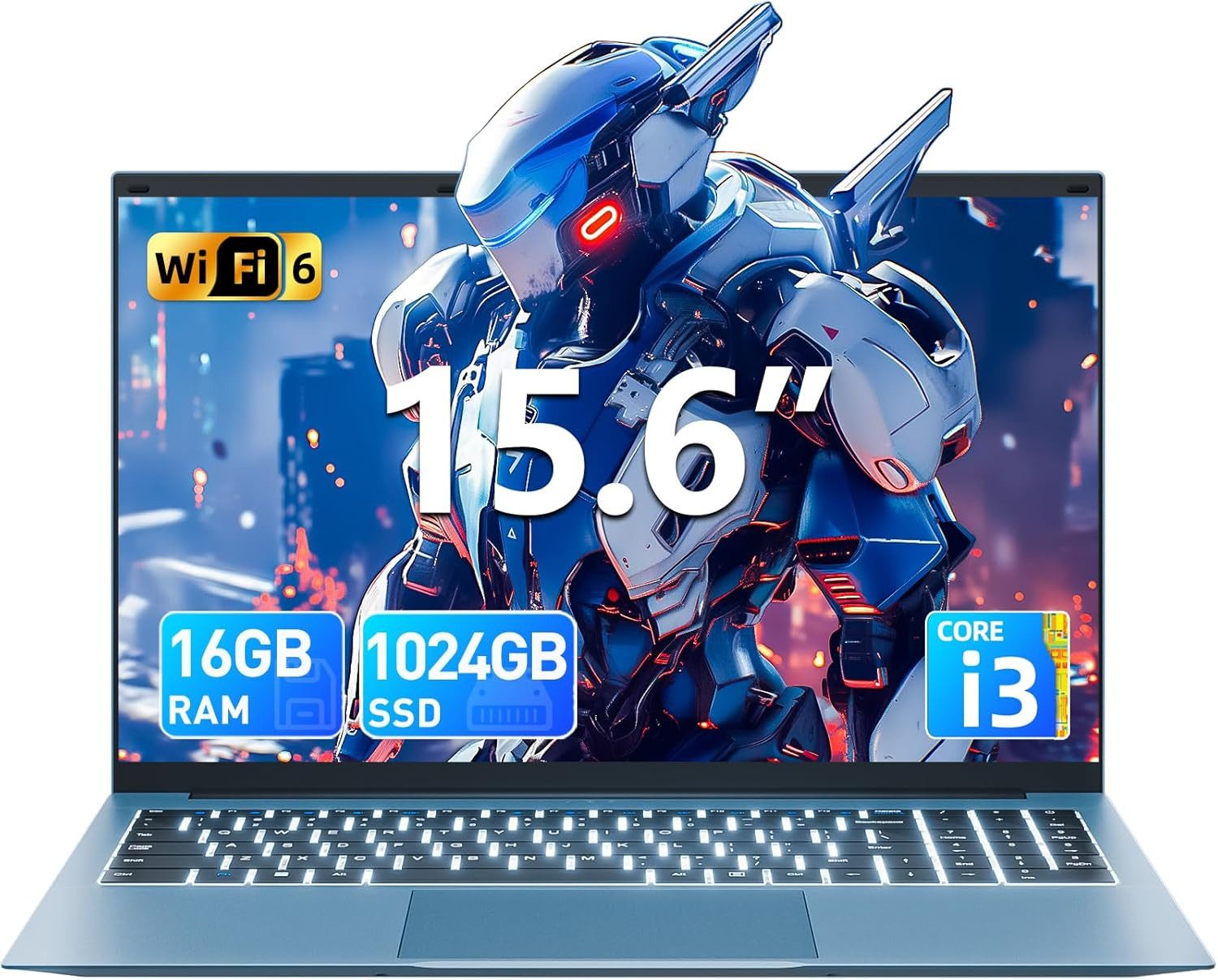MENGHU 15,6 Zoll FHD IPS Laptop 16GB RAM 1TB SSD Windows 11 WiFi 6 LAN Notebook (Intel® Core™ i3-10100Y, Intel® UHD Graphics, 16 GB, 1024 GB SSD)