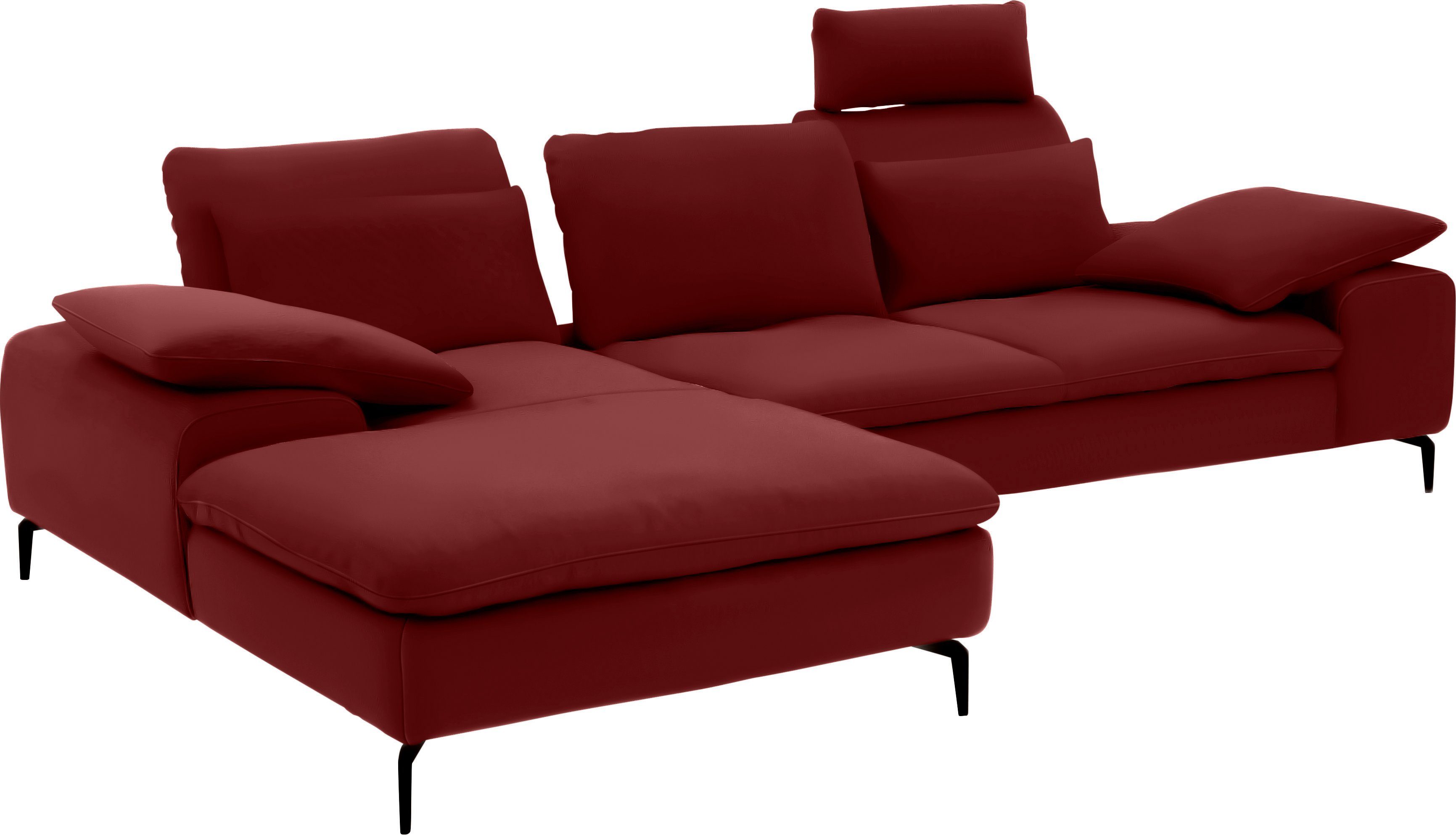 W.SCHILLIG Ecksofa valentinoo, Designsofa, bequem, elegant und zeitlos, L-Form, Set, inklusive Hocker, mit Sitztiefenverstellung, Breite 299 cm