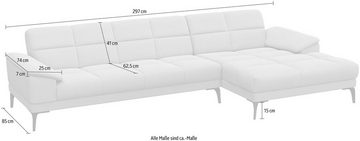 FLEXLUX Ecksofa Viale, Sitzaufbau hochwertiger Kaltschaum und Stahl-Wellenunterfederung