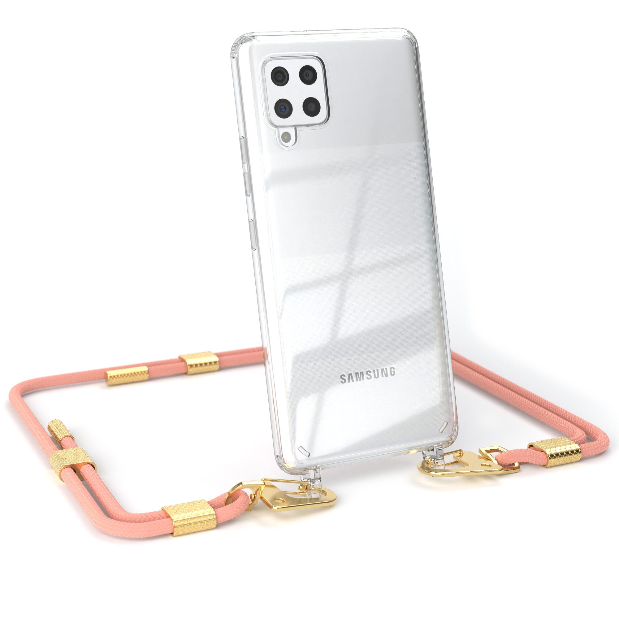 Handykette Silikonhülle mit Kette für Samsung Galaxy A42 5G