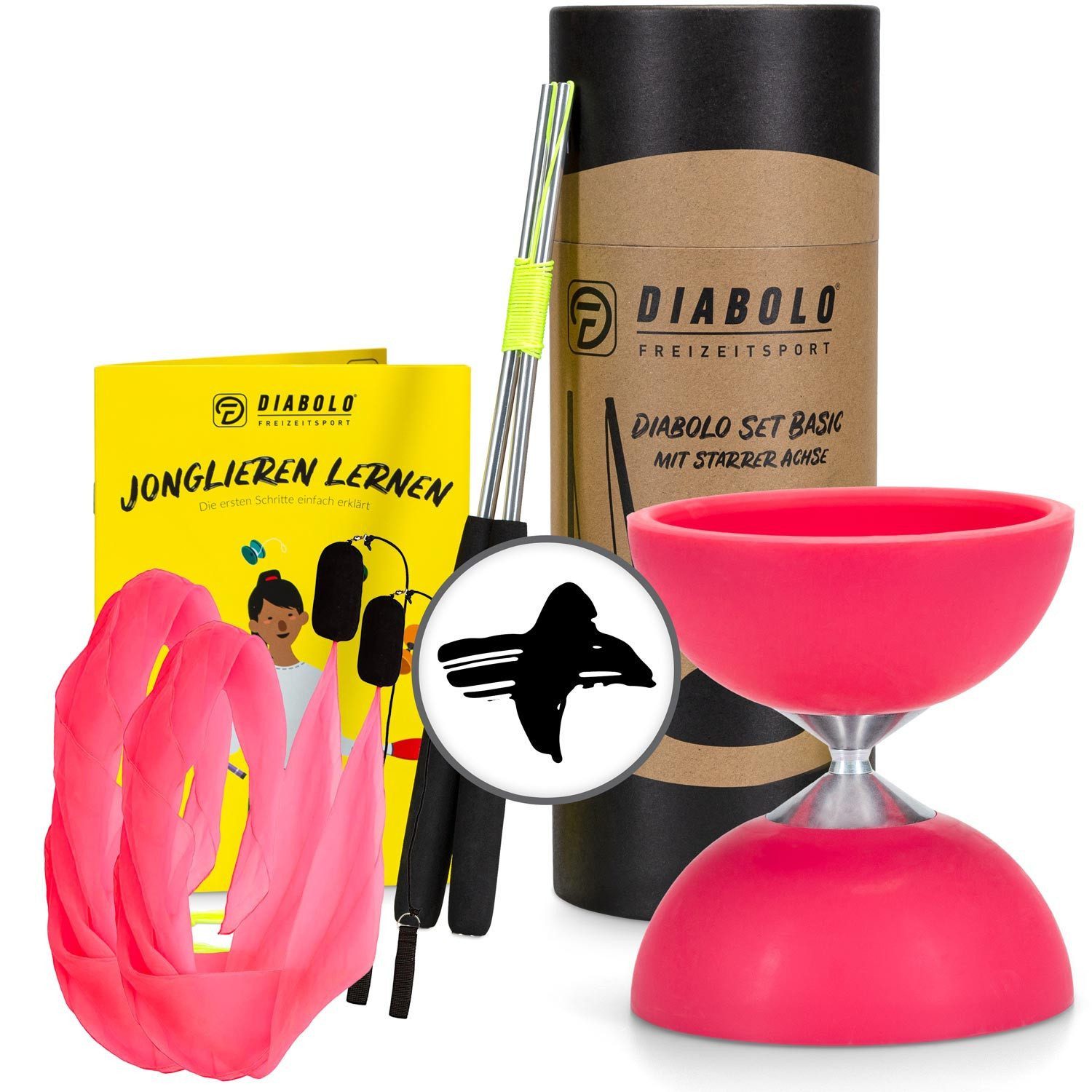 Diabolo Diabolo Jonglierset mit Alusticks und Anleitung