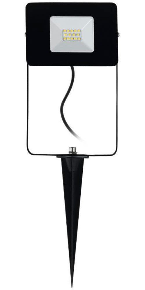 EGLO LED Gartenstrahler FAEDO 4 Außenstrahler, schwarz, inkl. Erdspieß, IP65, Außenbeleuchtung, LED fest integriert, Neutralweiß, Außenlampe, Fluter, Garten, Terasse, Alu, verstellbar, 31x11,5x3,5cm