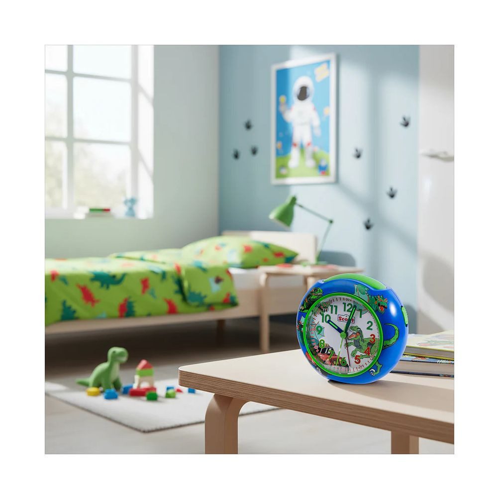 Scout Kinderwecker 166000012 Dinosaurier Lernwecker mit Licht & Schlummerfunktion
