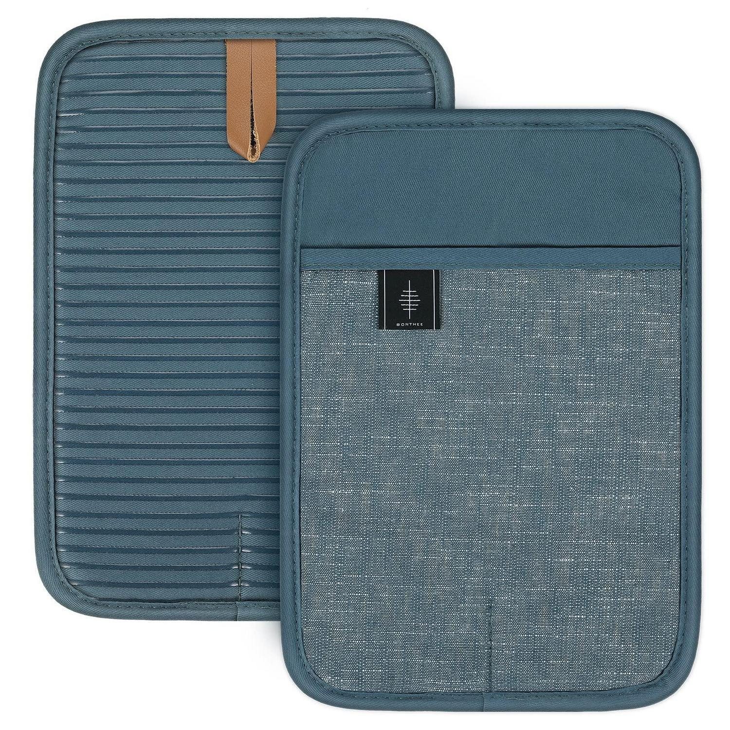 LuxusKollektion Topflappen Topflappen / Untersetzer Set 2er Blau, (2-tlg)
