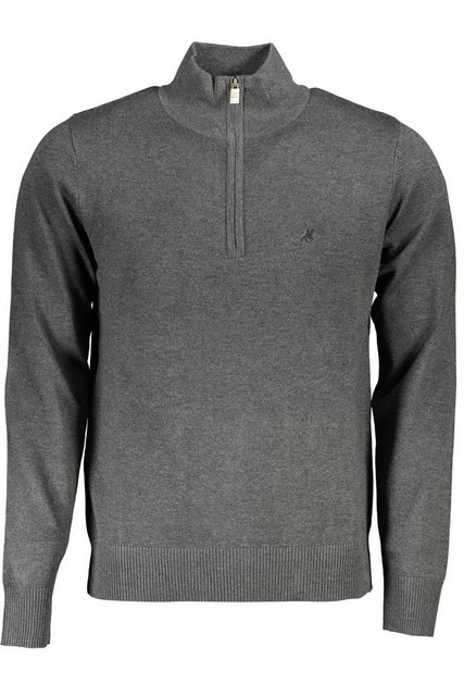 U.S. GRAND POLO Strickpullover Graues Herren Langarmshirt mit Reißverschlus günstig online kaufen