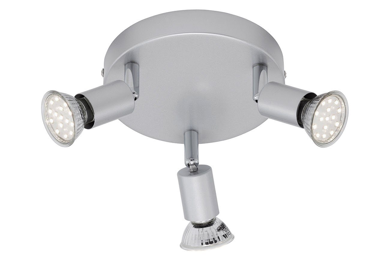 Briloner Leuchten LED 2906-034, GU10, Warmweiß, wechselbar, Deckenspots LED titanfarbig, Deckenlampe