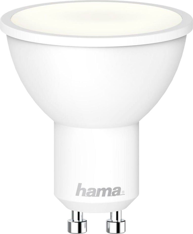 Hama LED-Leuchtmittel WLAN LED Lampe, GU10,5W, für Sprachsteuerung, Appsteuerung, Weiß, GU10
