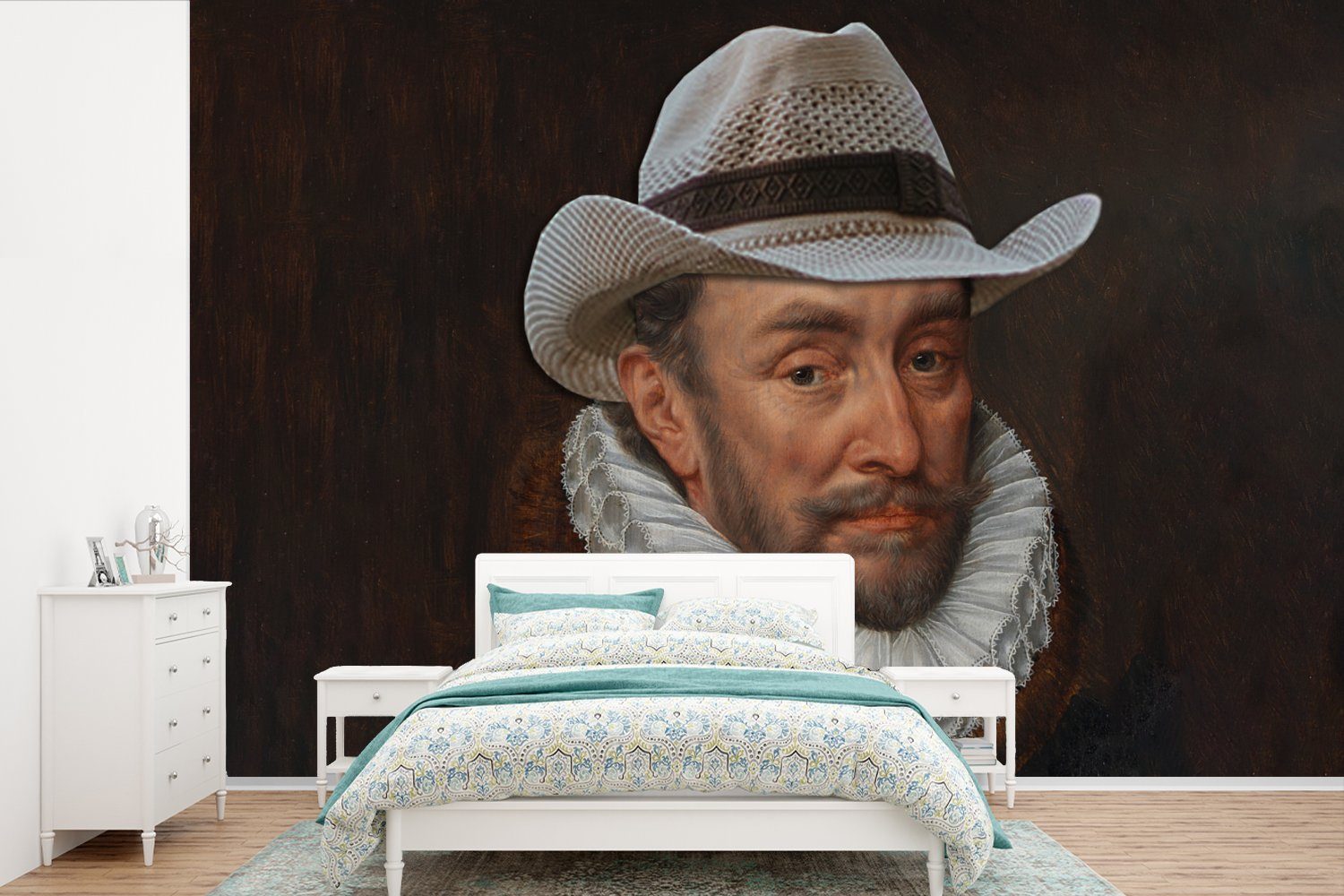 (6 Wilhelm Kinderzimmer, Cowboyhut, Schlafzimmer, Thomasz Wallpaper Adriaen Wohnzimmer, Tapete St), - von bedruckt, Matt, Oranien Fototapete Vinyl für MuchoWow -