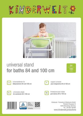KiNDERWELT Babybadewanne Badewanne mit Stöpsel + Ständer + Ablaufschlauch, (3er Set), mit Ablaufstöpsel