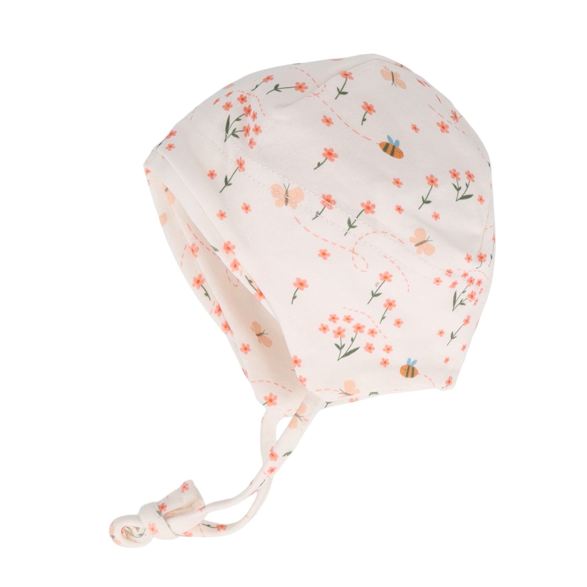 MAXIMO Jerseymütze GOTS NEWBORN-Mütze ausgenäht, Jersey bedruckt (1-St) Baumwolljersey