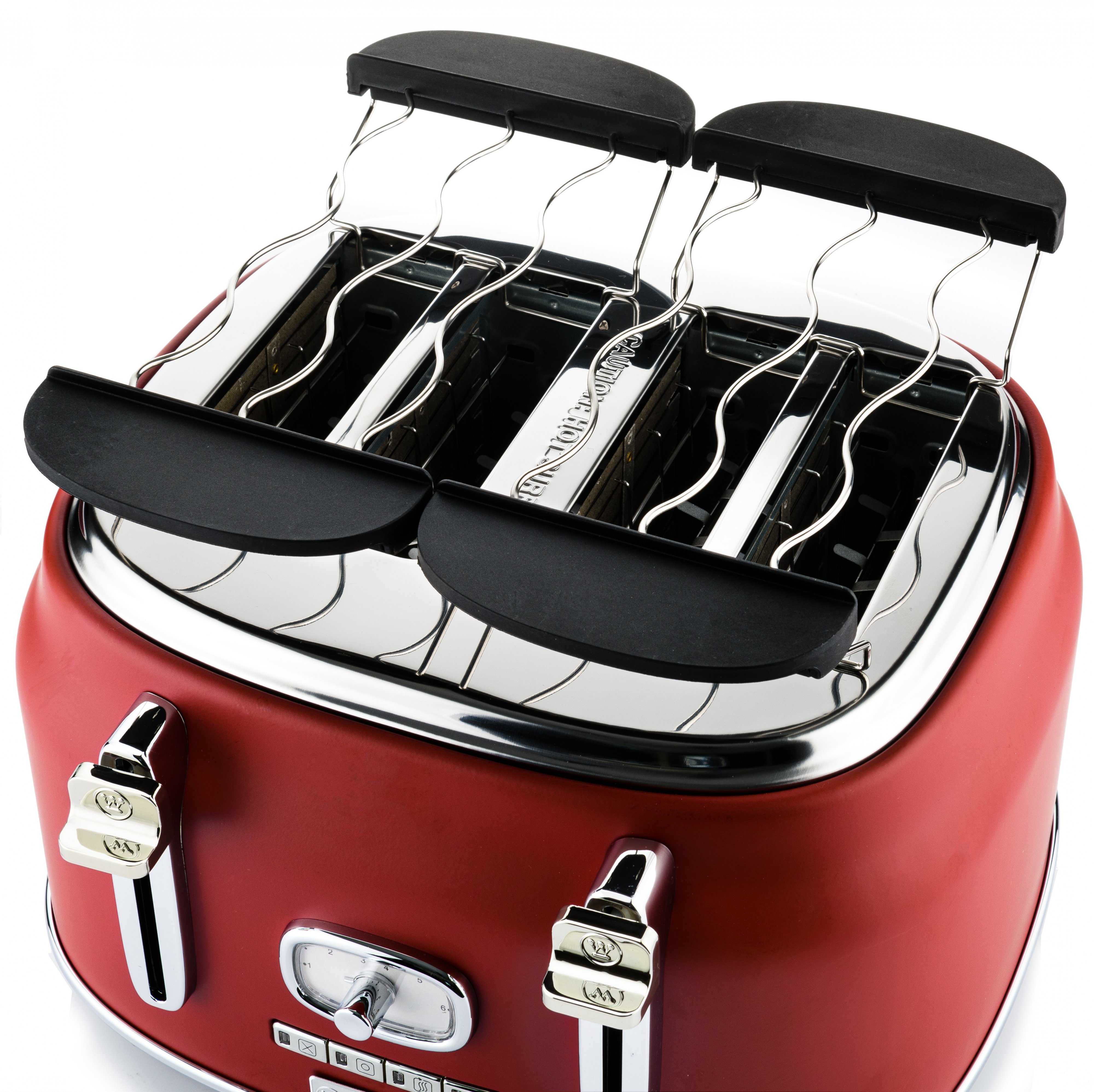 Westinghouse Toaster WKTT809,Krümelschublade 6 Stufen, rot kurze für 1750 Schlitze, W, Auftau-, 4 4 Überhitzungsschutz Aufwärm-Funktion, Scheiben