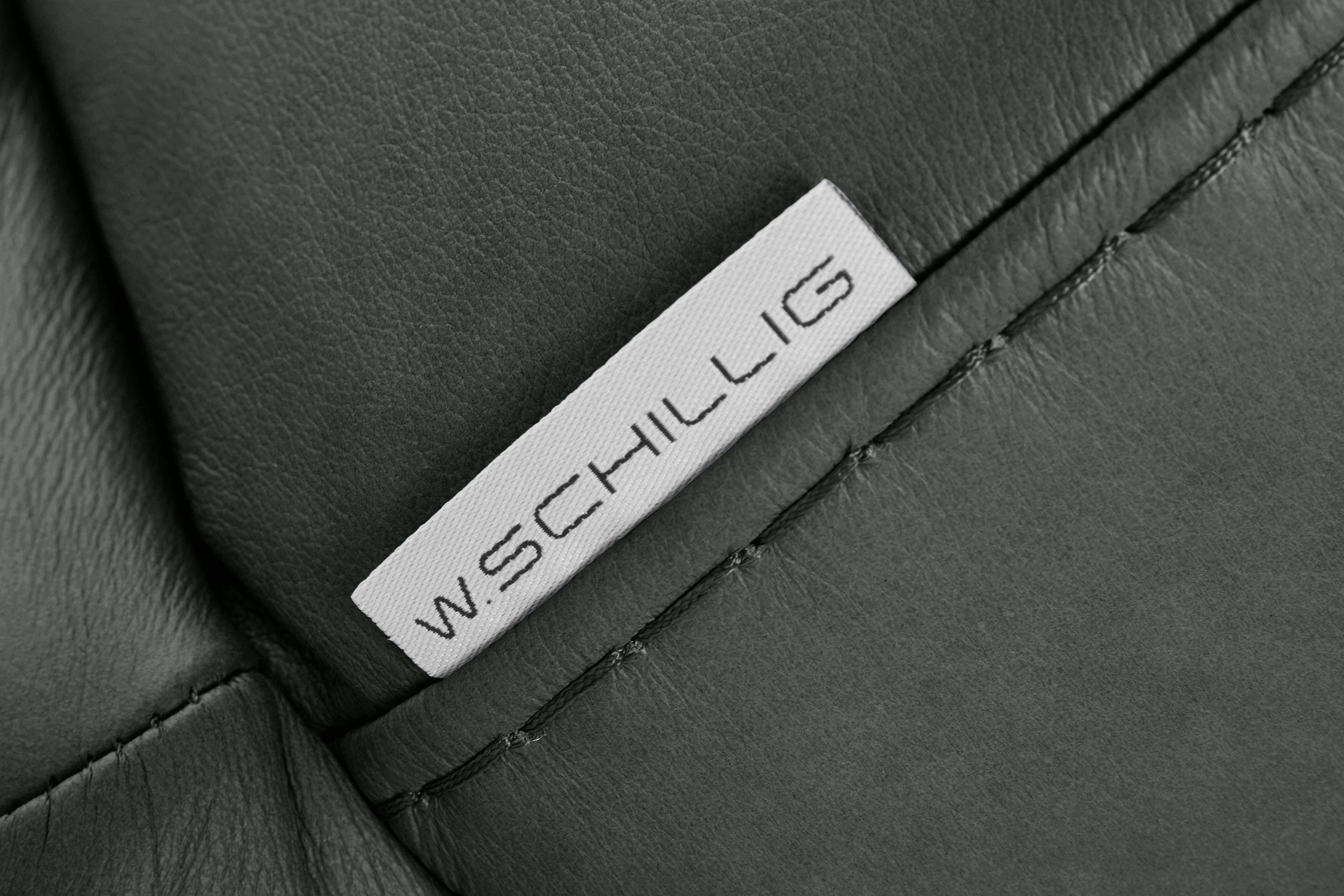 W.SCHILLIG montanaa, Metallfüßen Schwarz 192 2-Sitzer in cm pulverbeschichtet, Breite mit
