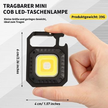 yozhiqu Arbeitsleuchte Mini-LED-Arbeitsleuchte, tragbare Taschenlampe USB wiederaufladbare, Inspektionsleuchten mit Flaschenöffner für Notfall/Reparatur/Camping