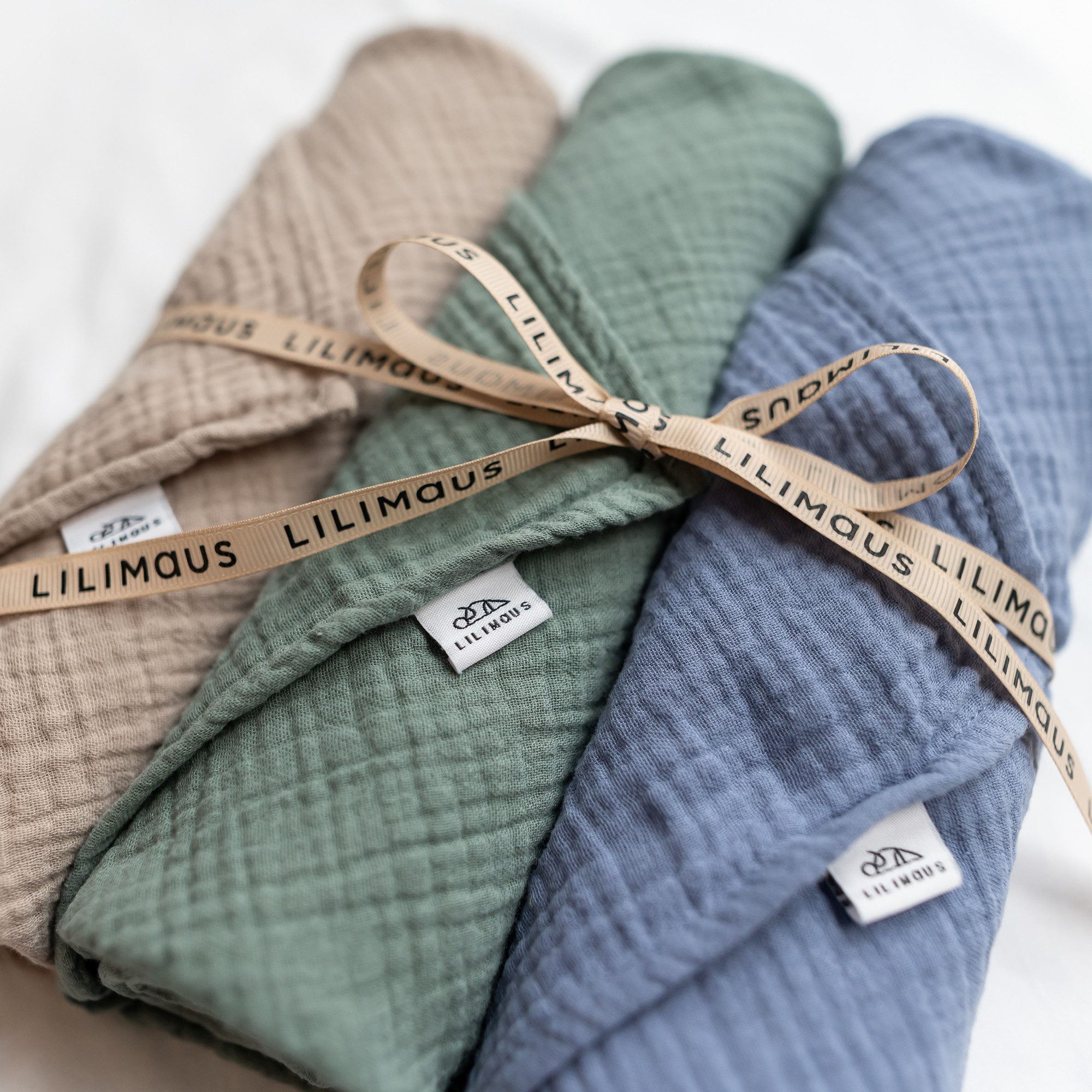 lilimaus Spucktuch Mulltücher für Babys aus 100% Baumwolle - weich & saugfähig, (3-tlg), 3er-Set, saugfähig & schnelltrocknend - auch als Kuscheltuch
