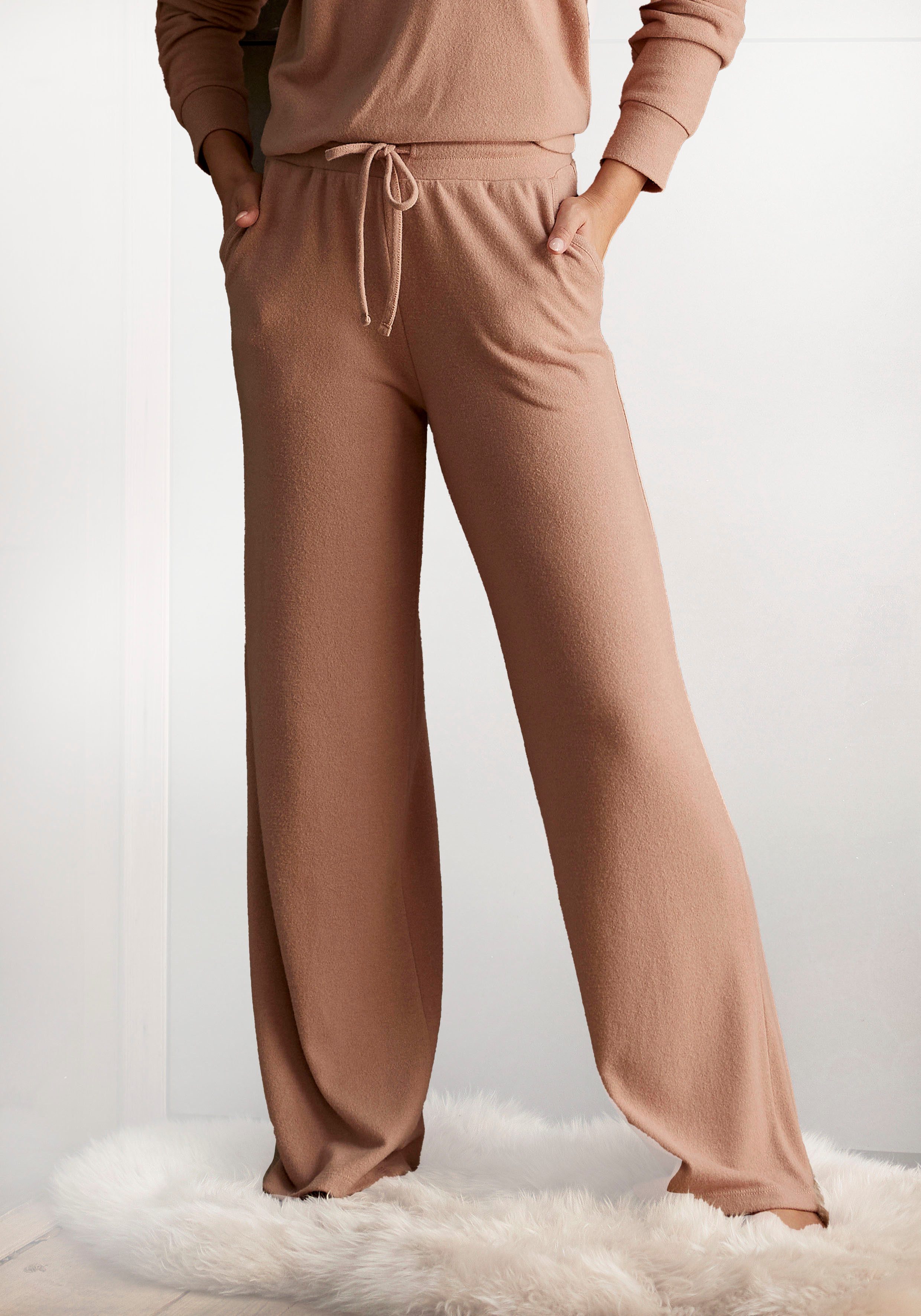 LASCANA Loungehose -Relaxhose mit weitem Bein, Loungewear