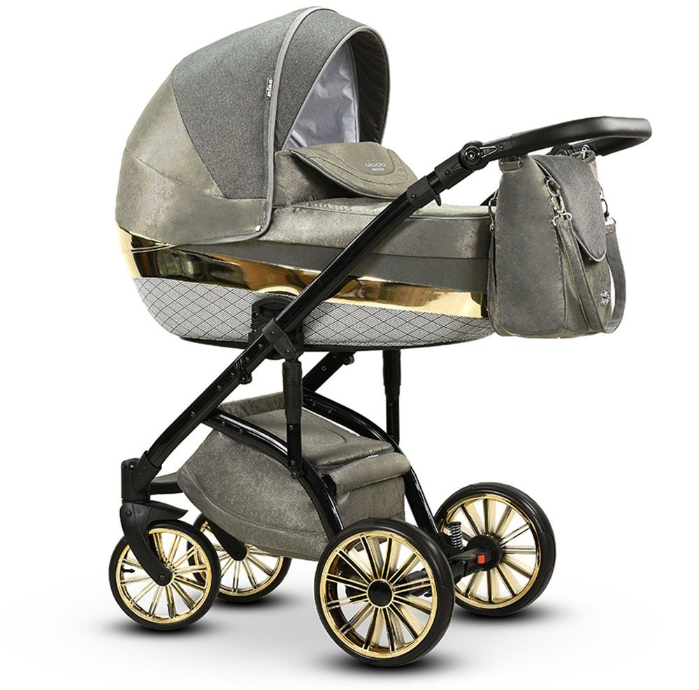 babies-on-wheels Kombi-Kinderwagen 1 Teile in 16 - 11 - Kinderwagen-Set Farben Lux Silber-Gold-Dekor in Vip 2