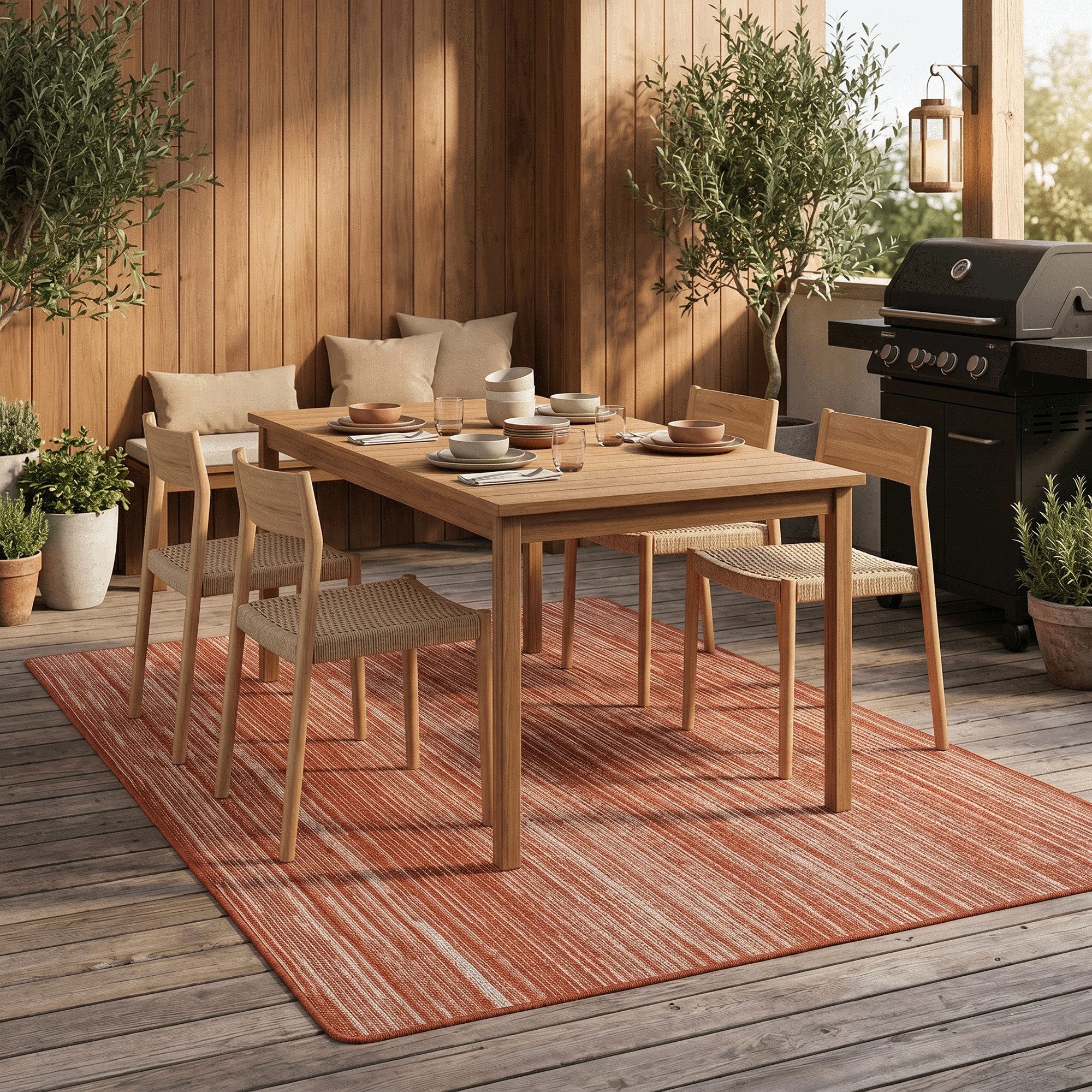 Snapstyle Outdoorteppich In- und Outdoor Teppich Beidseitig Newport Design, Rechteckig, Höhe: 3 mm