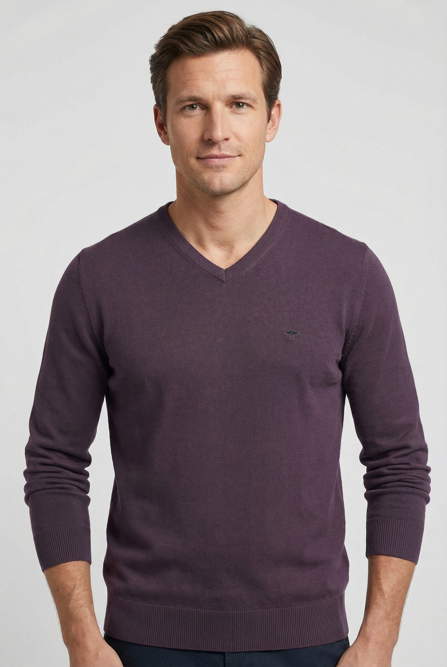 FYNCH-HATTON Strickpullover mit V-Ausschnitt